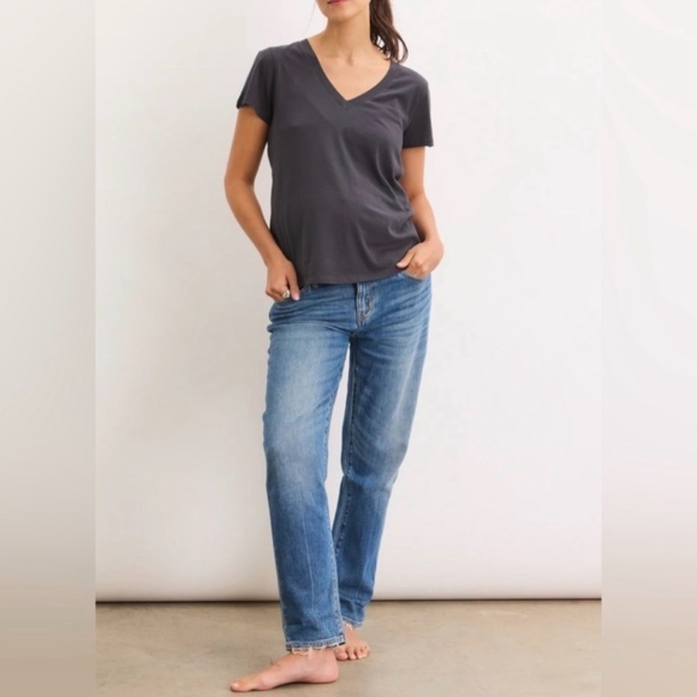 Hatch maternity Women's Straight Leg Blue Jeans 29 boyfriend